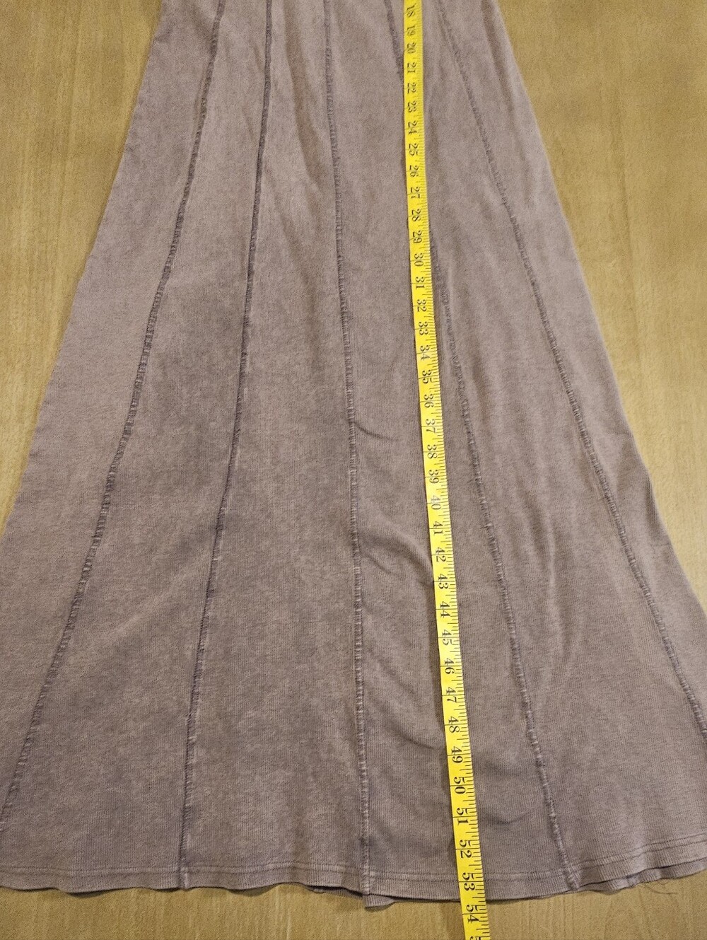 Zara Ribbed Knit Maxi Dress – Taupe/Brown – Size Large – Bodycon Minimalist - Picture 9 of 11